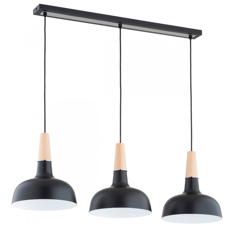 GOXA CZARNA 3xE27 Alfa Lampa Wisząca 62387