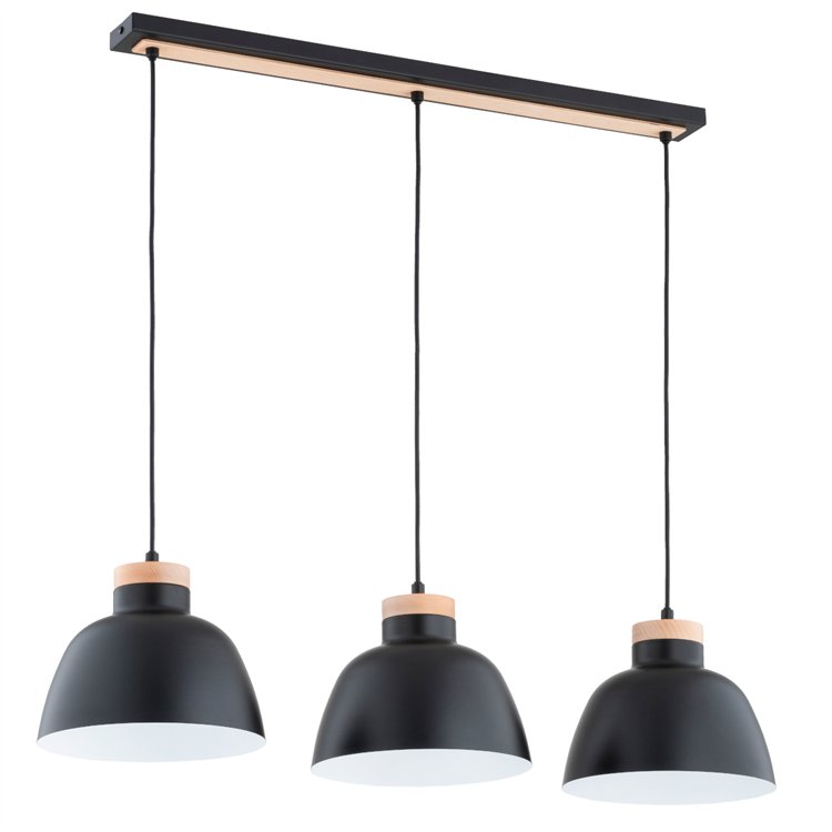 LORIEN CZARNA 3xE27 Alfa Lampa Wisząca