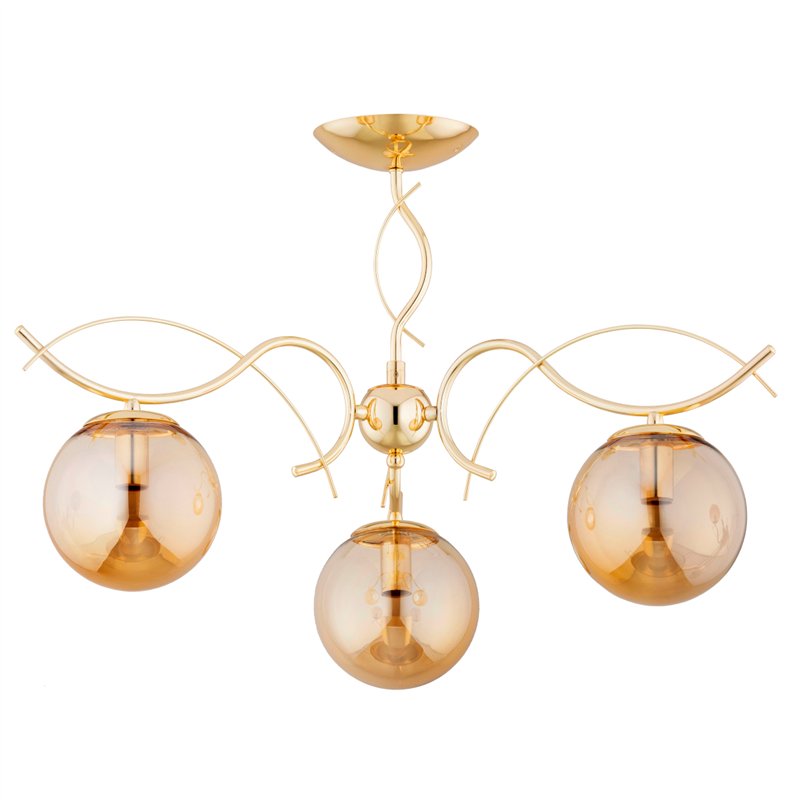 PANDA ZŁOTA 3xE14 Alfa Lampa Sufitowa PANDA ZŁOTA 3xE14 Alfa Lampa Sufitowa