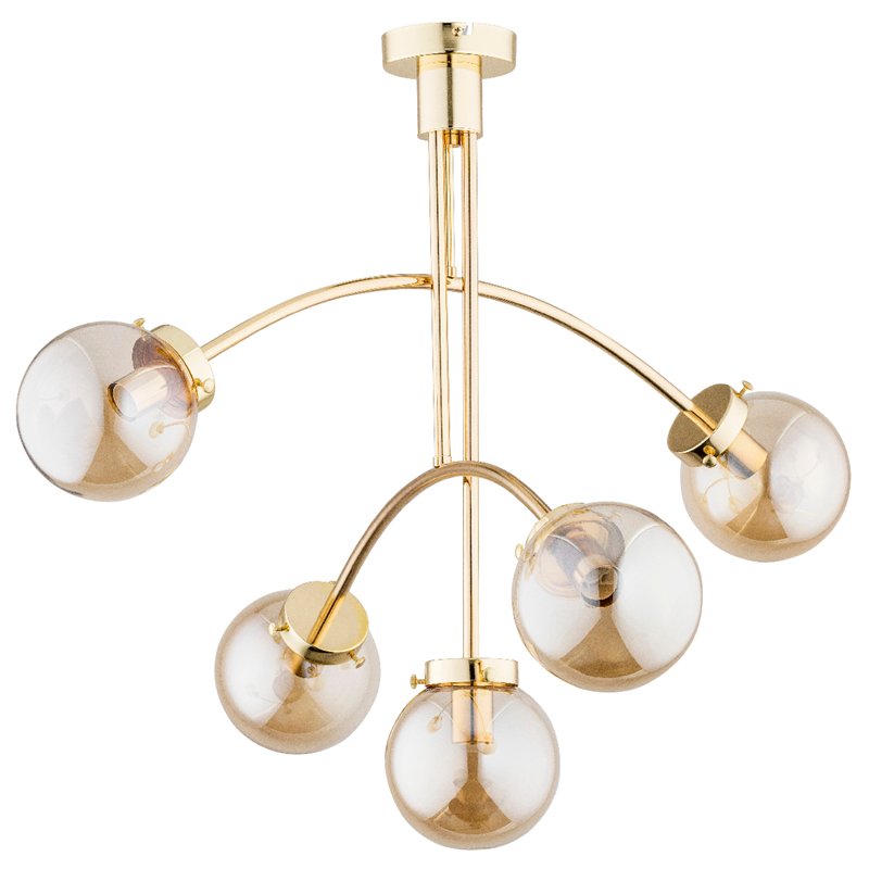 LUSCO ZŁOTA 5xE14 Alfa Lampa Sufitowa LUSCO ZŁOTA 5xE14 Alfa Lampa Sufitowa