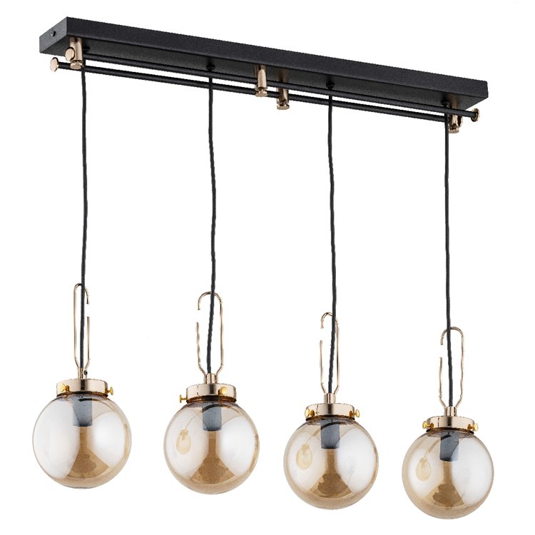 VOLANS CZARNA 4xE14 Alfa Lampa Wisząca