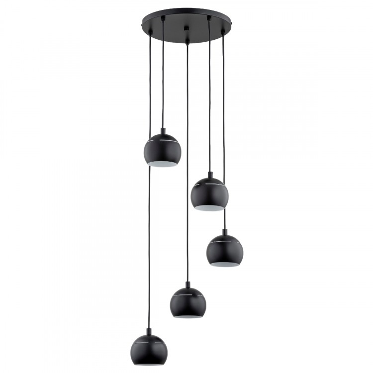 PLUS CZARNA 5xE14 Alfa Lampa Wisząca 63146