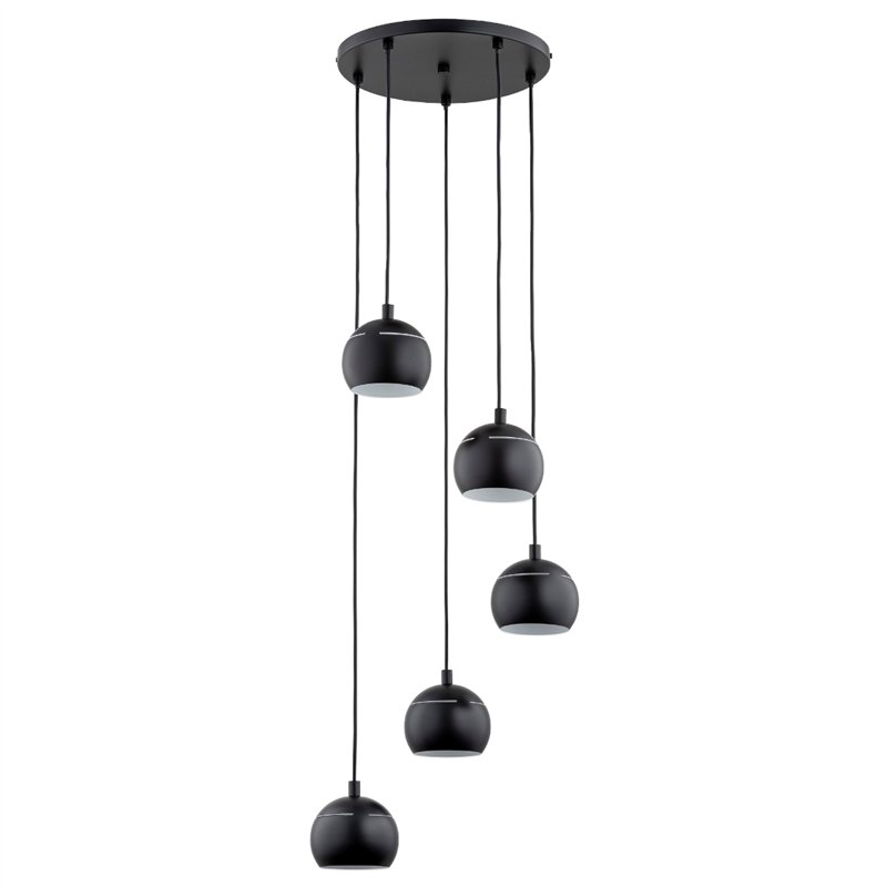 PLUS CZARNA 5xE14 Alfa Lampa Wisząca PLUS CZARNA 5xE14 Alfa Lampa Wisząca