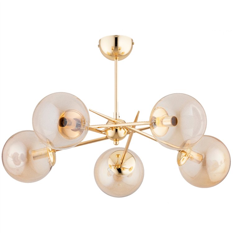 PRIMERY ZŁOTA 5xE14 Alfa Lampa Sufitowa