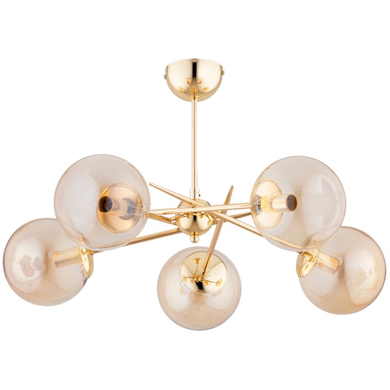 PRIMERY ZŁOTA 5xE14 Alfa Lampa Sufitowa PRIMERY ZŁOTA 5xE14 Alfa Lampa Sufitowa