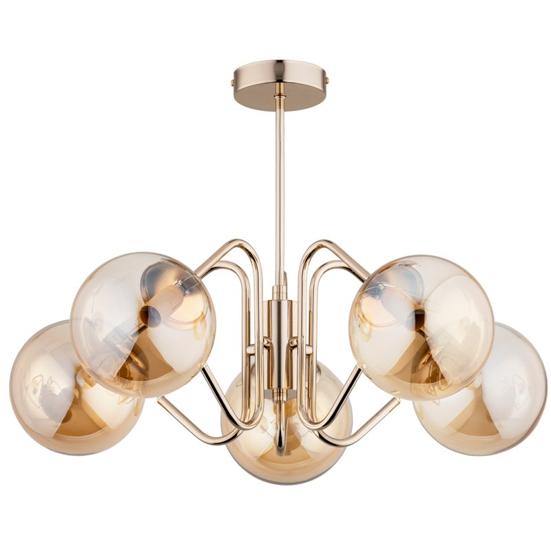 YUMA ZŁOTA 5xE14 Alfa Lampa Sufitowa YUMA ZŁOTA 5xE14 Alfa Lampa Sufitowa