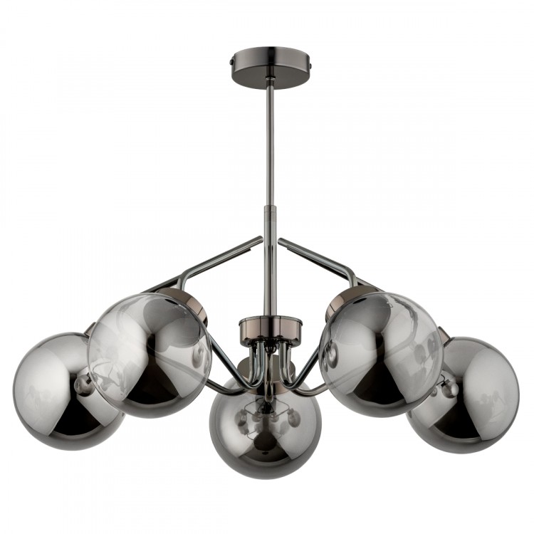 BARSUM CZARNY CHROM 5xE14 Alfa Lampa Sufitowa 63180