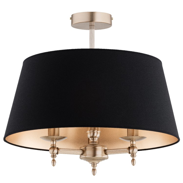 ROKSANA ZŁOTA & CZARNA 3xE14 Alfa Lampa Sufitowa 62482