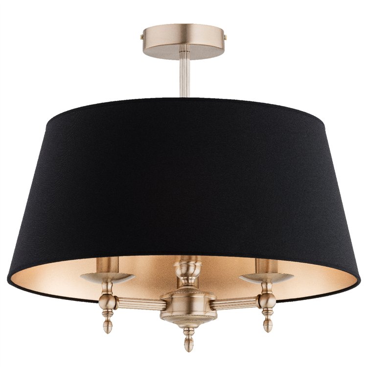 ROKSANA ZŁOTA & CZARNA 3xE14 Alfa Lampa Sufitowa
