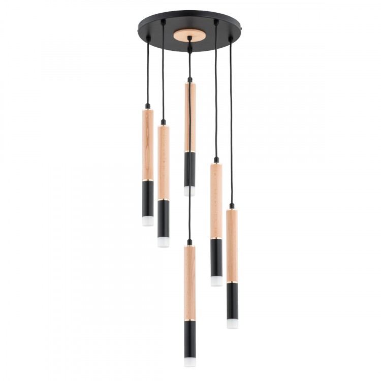 RODEO DREWNIANA 6xG9 Alfa Lampa Wisząca 63218
