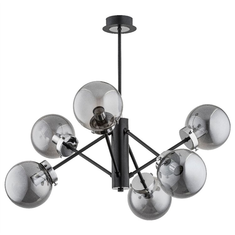 NANCY CZARNA 6xE14 Alfa Lampa Sufitowa