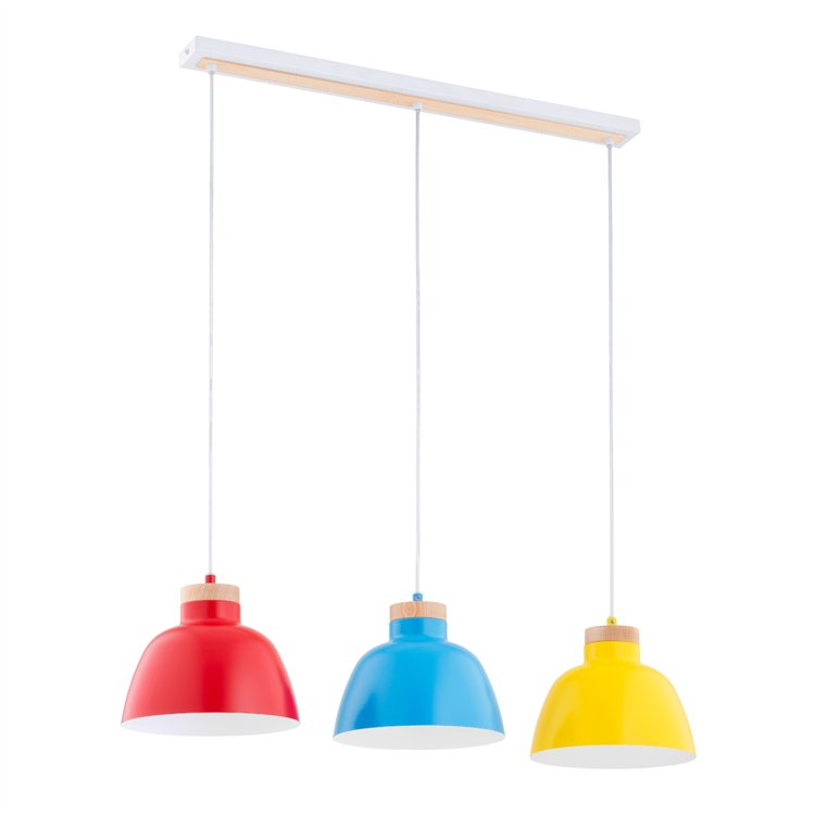LORIEN WIELOKOLOROWA 3xE27 Alfa Lampa Wisząca