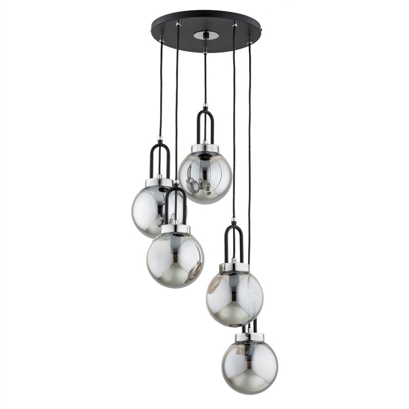 ATORI CZARNA & CHROM 5xE14 Alfa Lampa Wisząca ATORI CZARNA & CHROM 5xE14 Alfa Lampa Wisząca