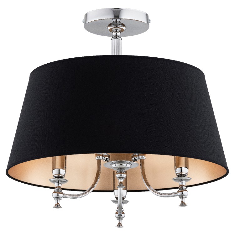 ROSETTA CHROM & CZARNA 3xE14 Alfa Lampa Sufitowa 62478