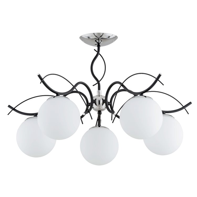 YUTA CZARNA 5xE14 Alfa Lampa Sufitowa