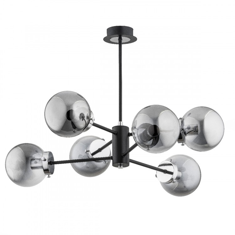KRAB CZARNA 6xE14 Alfa Lampa Sufitowa