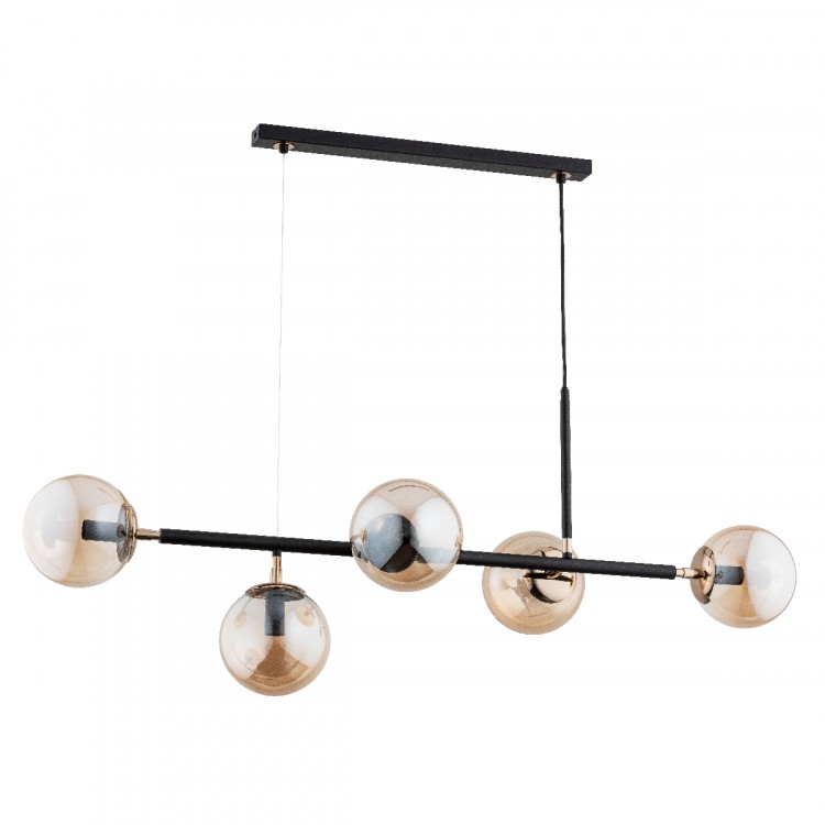 DANSA CZARNA 5xE14 Alfa Lampa Wisząca 63020