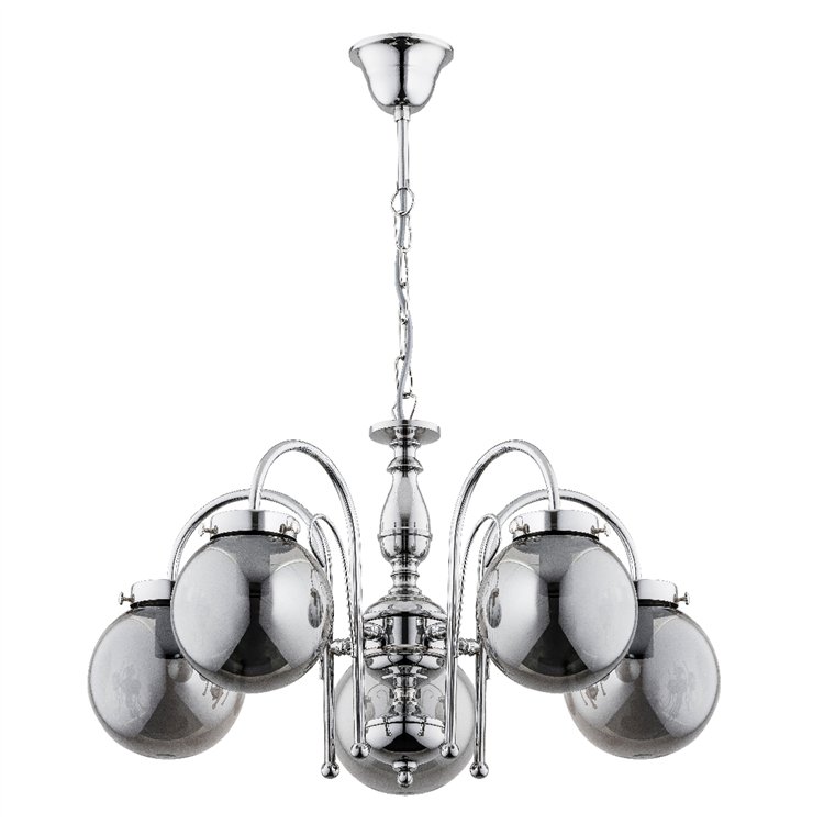 HERO CHROM 5xE14 Alfa Żyrandol