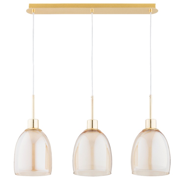 DERSEL ZŁOTA 3xE27 Alfa Lampa Wisząca 62499