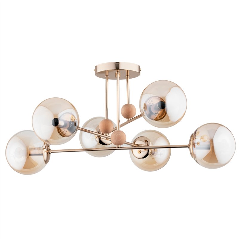 OPTY ZŁOTA 6xE14 Alfa Lampa Sufitowa OPTY ZŁOTA 6xE14 Alfa Lampa Sufitowa