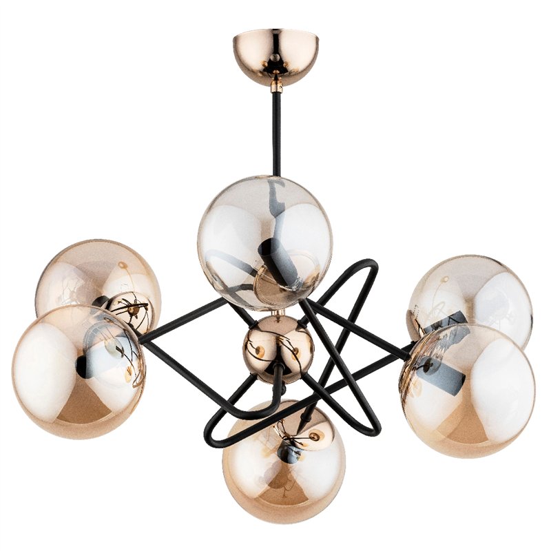 VIRGINIA ZŁOTA 6xE14 Alfa Lampa Sufitowa VIRGINIA ZŁOTA 6xE14 Alfa Lampa Sufitowa