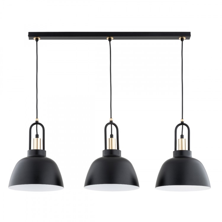MIRAVE CZARNO-ZŁOTA 3xE27 Alfa Lampa Wisząca 62375