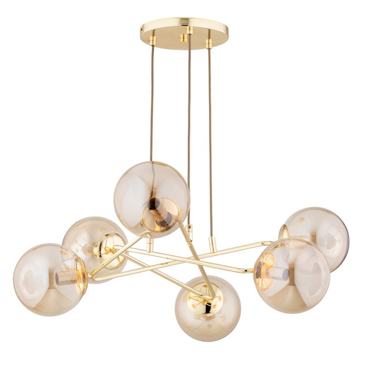 TRISTAN ZŁOTA 6xE14 Alfa Lampa Sufitowa