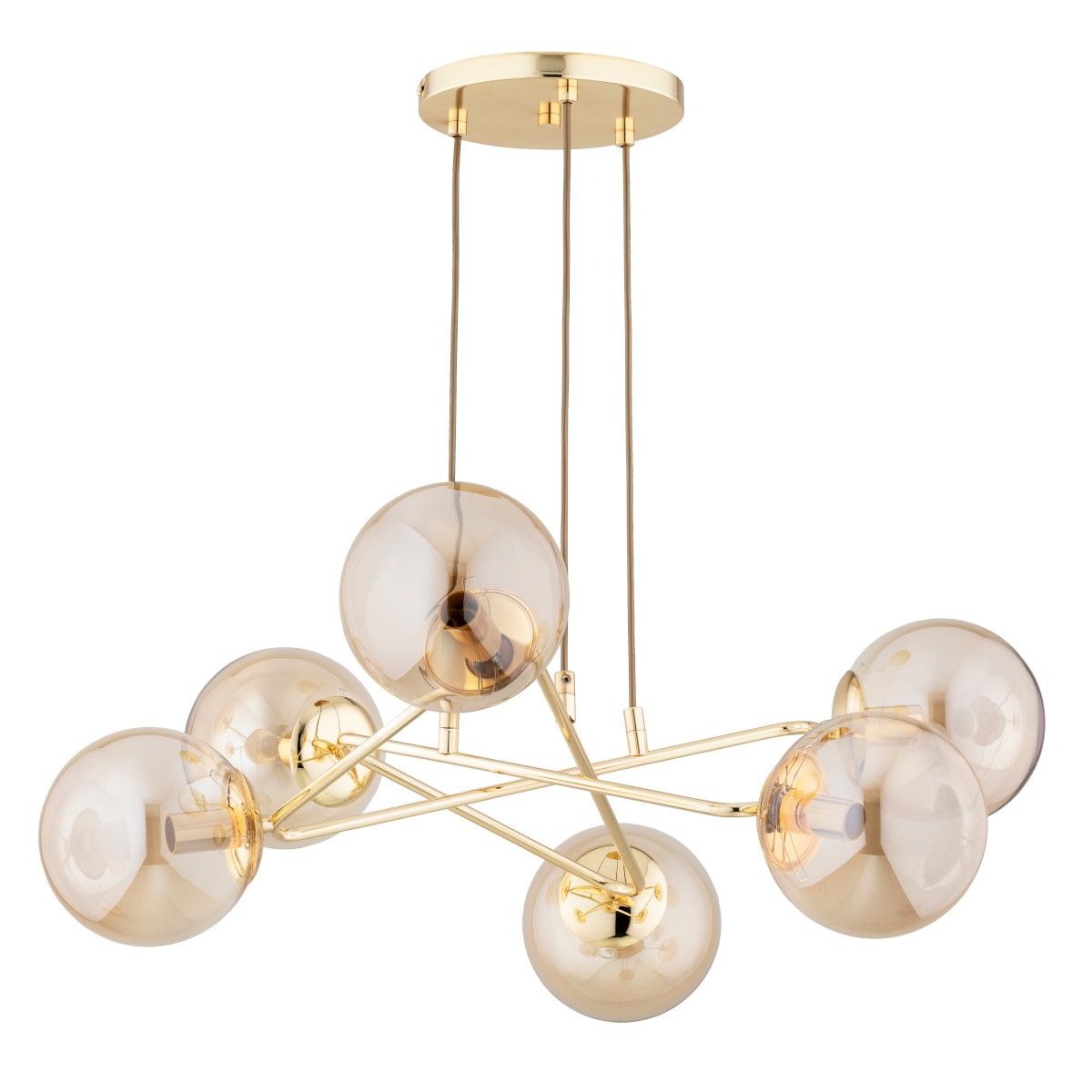 TRISTAN ZŁOTA 6xE14 Alfa Lampa Sufitowa TRISTAN ZŁOTA 6xE14 Alfa Lampa Sufitowa