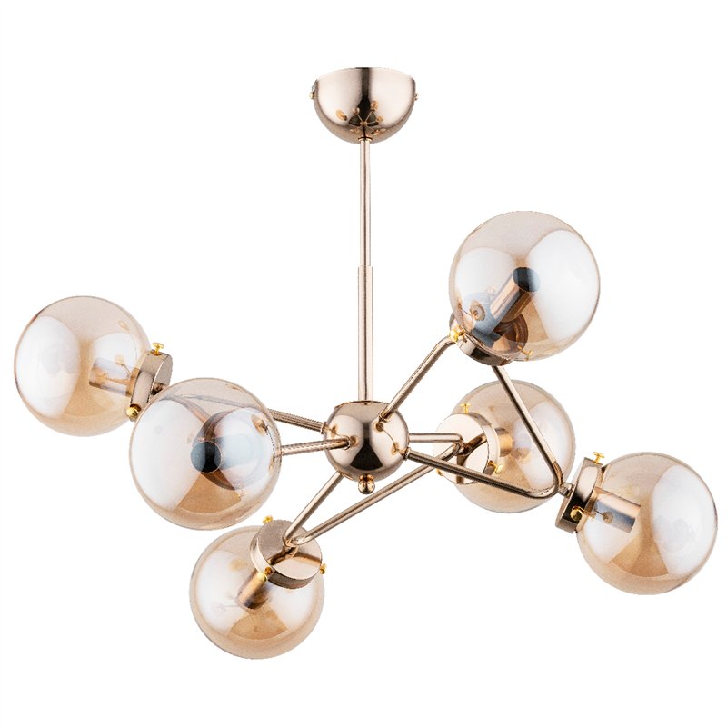 TRYMER ZŁOTA 6xE14 Alfa Lampa Sufitowa TRYMER ZŁOTA 6xE14 Alfa Lampa Sufitowa