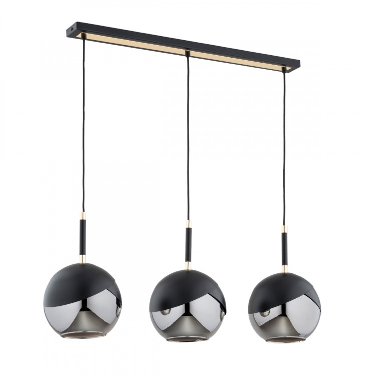 RIDO CZARNA 3xE27 Alfa Lampa Wisząca 62420