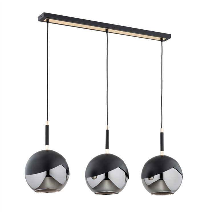 RIDO CZARNA 3xE27 Alfa Lampa Wisząca