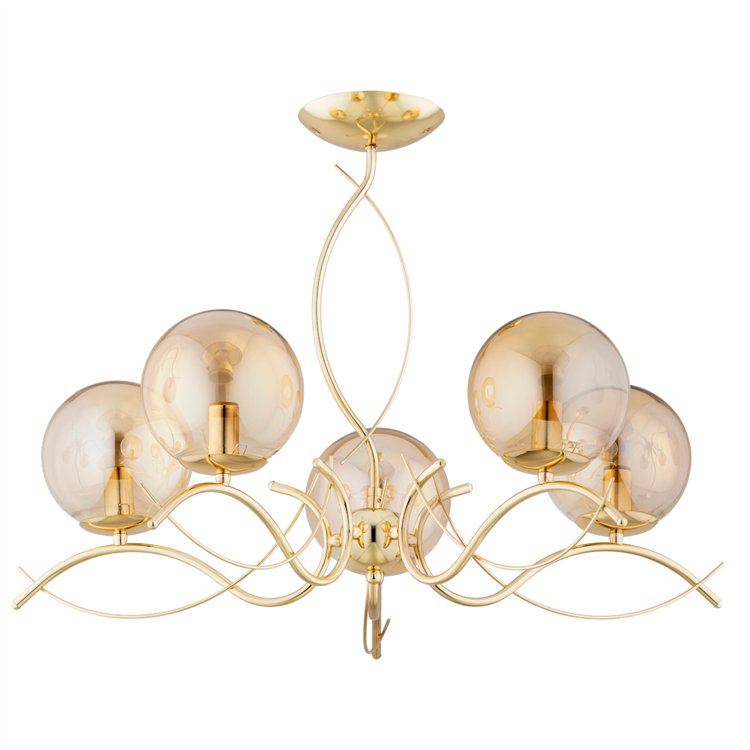 ELITA ZŁOTA 5xE14 Alfa Lampa Sufitowa