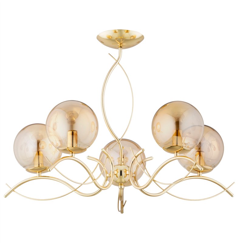 ELITA ZŁOTA 5xE14 Alfa Lampa Sufitowa ELITA ZŁOTA 5xE14 Alfa Lampa Sufitowa
