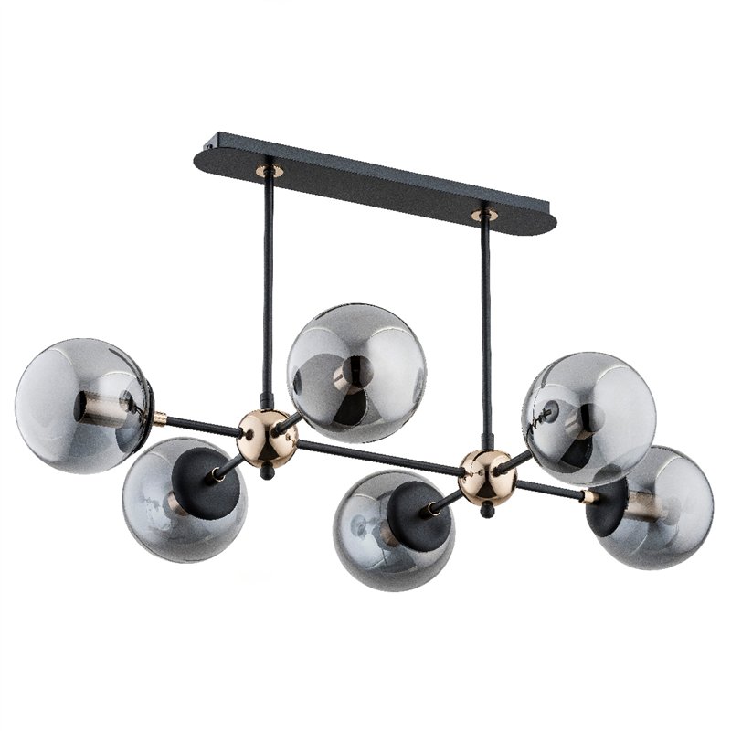 DENAR CZARNA 6xE14 Alfa Lampa Sufitowa DENAR CZARNA 6xE14 Alfa Lampa Sufitowa