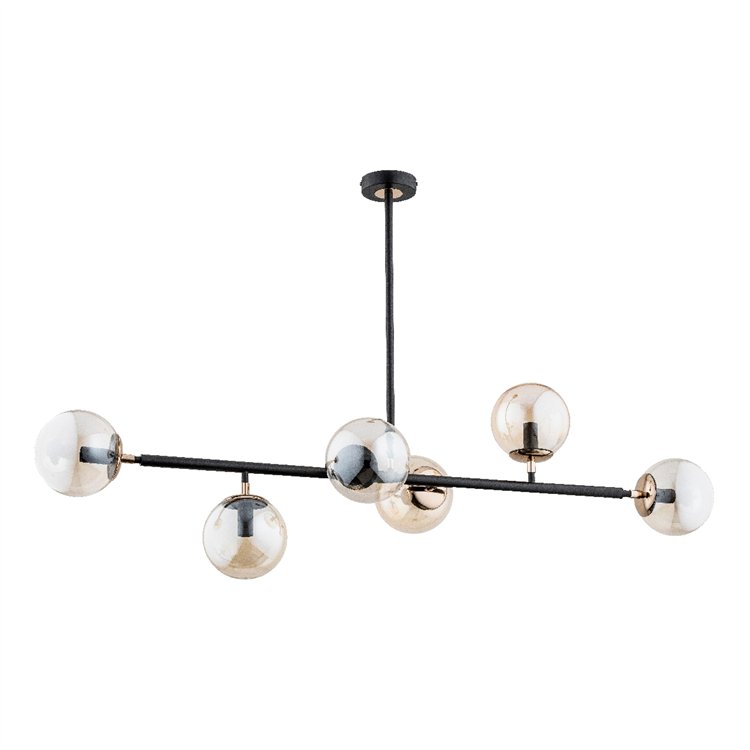 SERGIO CZARNA 6xE14 Alfa Lampa Sufitowa