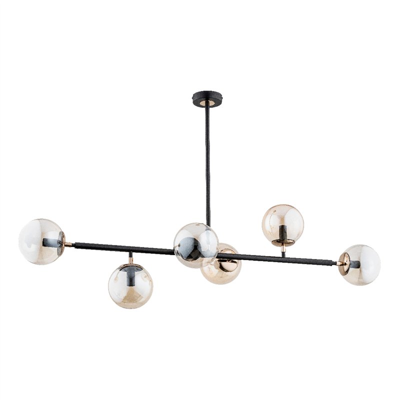 SERGIO CZARNA 6xE14 Alfa Lampa Sufitowa SERGIO CZARNA 6xE14 Alfa Lampa Sufitowa