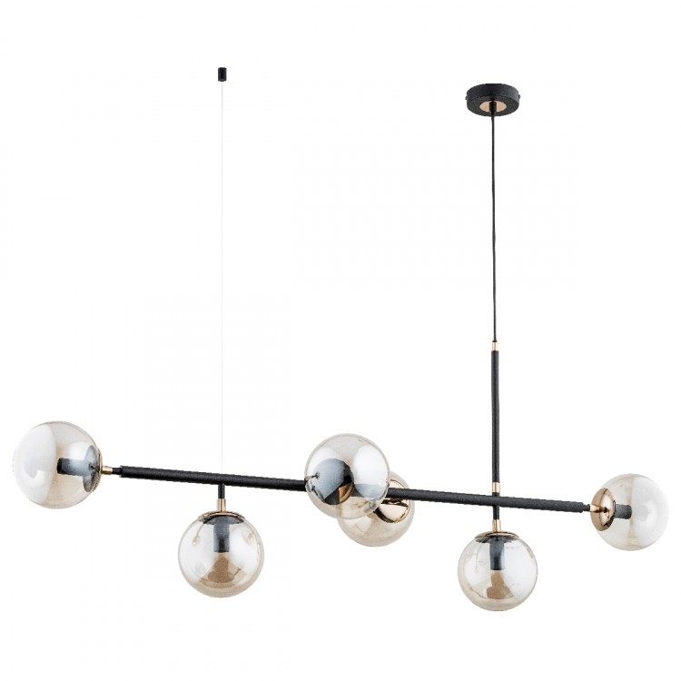 PRIMO CZARNA 6xE14 Alfa Lampa Wisząca 63034