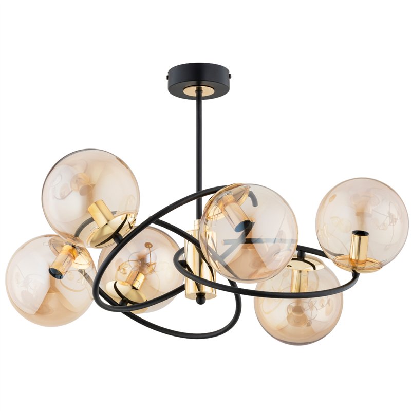 WIROMAT ZŁOTA 6xE14 Alfa Lampa Sufitowa WIROMAT ZŁOTA 6xE14 Alfa Lampa Sufitowa