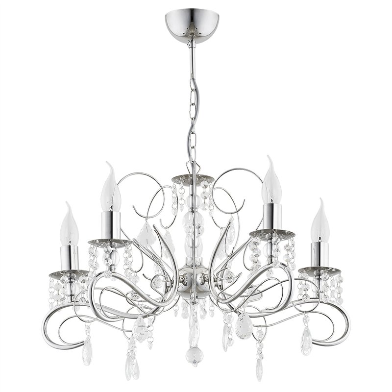 ASTOR CHROM 5xE14 Alfa Żyrandol ASTOR CHROM 5xE14 Alfa Żyrandol