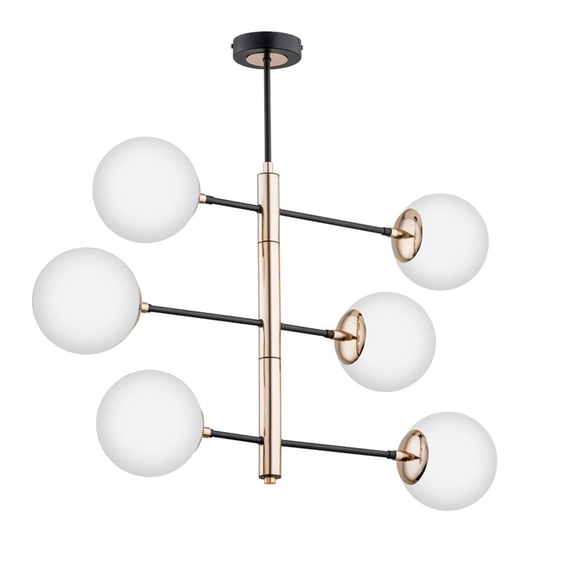 PESCO ZŁOTA 6xE14 Alfa Lampa Sufitowa PESCO ZŁOTA 6xE14 Alfa Lampa Sufitowa