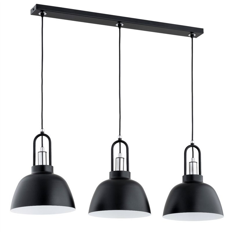 MIRAVE CZARNA & CHROM 3xE27 Alfa Lampa Wisząca MIRAVE CZARNA & CHROM 3xE27 Alfa Lampa Wisząca