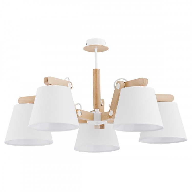 JOGA BIAŁA 5xE27 Alfa Lampa Sufitowa 23975