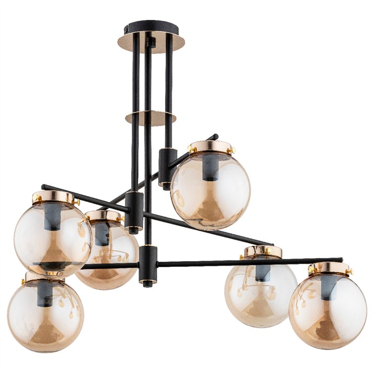 BOGOTA CZARNA 6xE14 Alfa Lampa Sufitowa