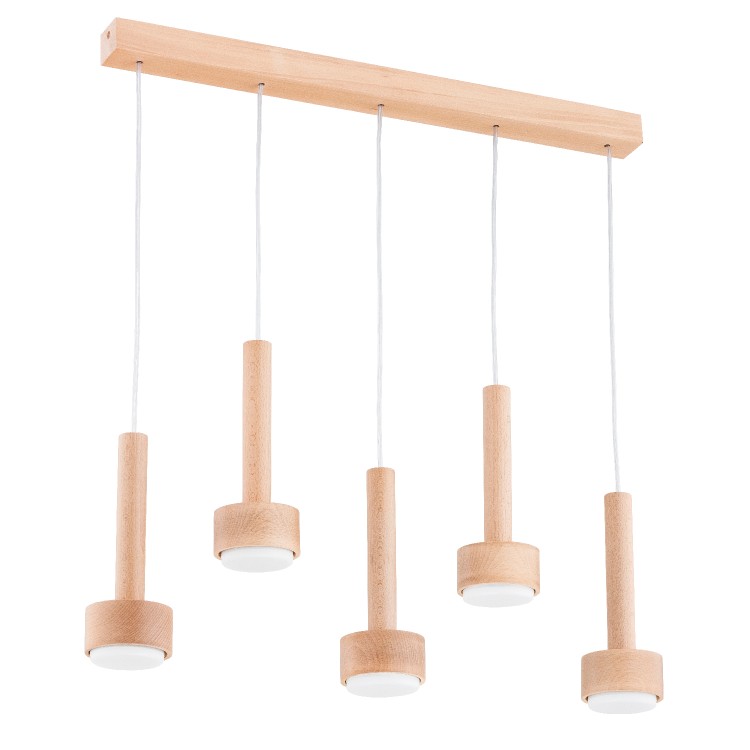 BOLLO DREWNIANA 5xGX53 Alfa Lampa Wisząca 63278