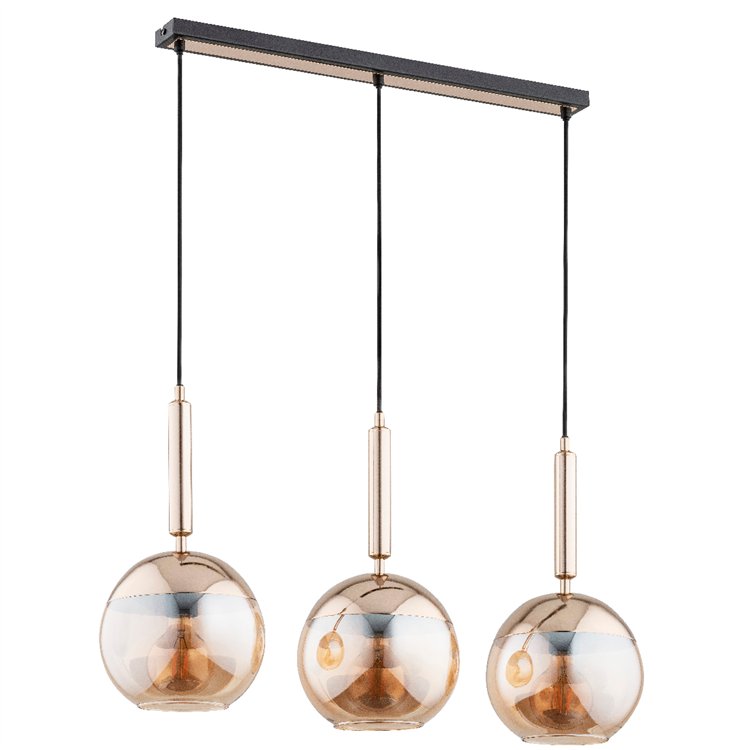 VOLDA NEW ZŁOTA 3xE27 Alfa Lampa Wisząca