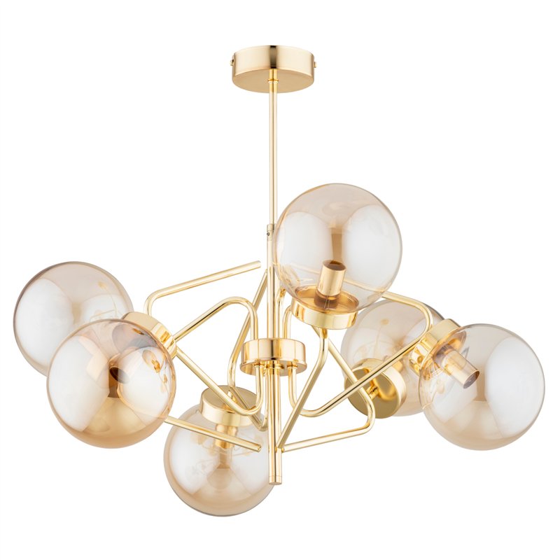 BARSUM MIX ZŁOTA 6xE14 Alfa Lampa Sufitowa BARSUM MIX ZŁOTA 6xE14 Alfa Lampa Sufitowa