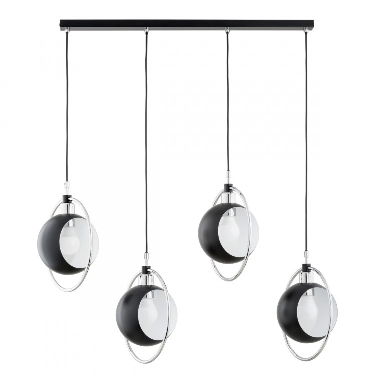 OLIMPIA CZARNA 4xE27 Alfa Lampa Wisząca 63159