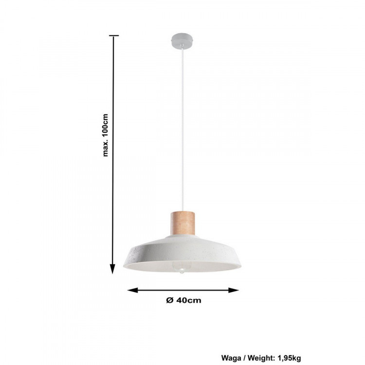 Afra Sollux Lighting Lampa wisząca Betonowa