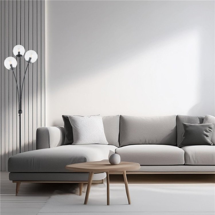 SEBIA CZARNA 3xE14 Alfa Lampa Stojąca 28749