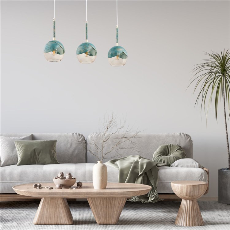 PRADA MIĘTOWA 3xE27 Alfa Lampa Wisząca 62408